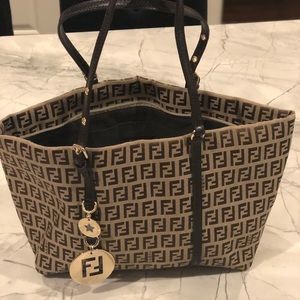 Traditional monogrammed Fendi tote